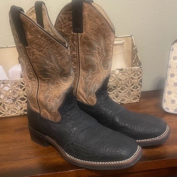 DoubleH Shoes Mens Doubleh Square Toe Bullhide Roper Boot Style